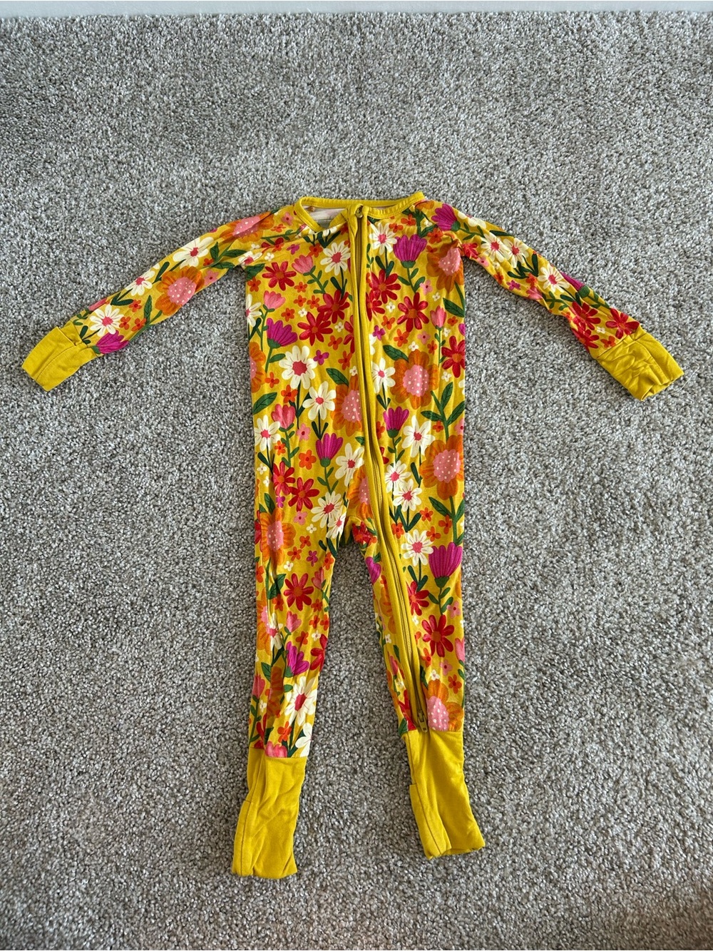 Little Sleepies Sunny Garden Floral Zippy - Size 6-12